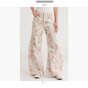 We The Free Floral Button-Fly Pants